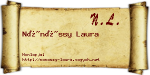 Nánássy Laura névjegykártya